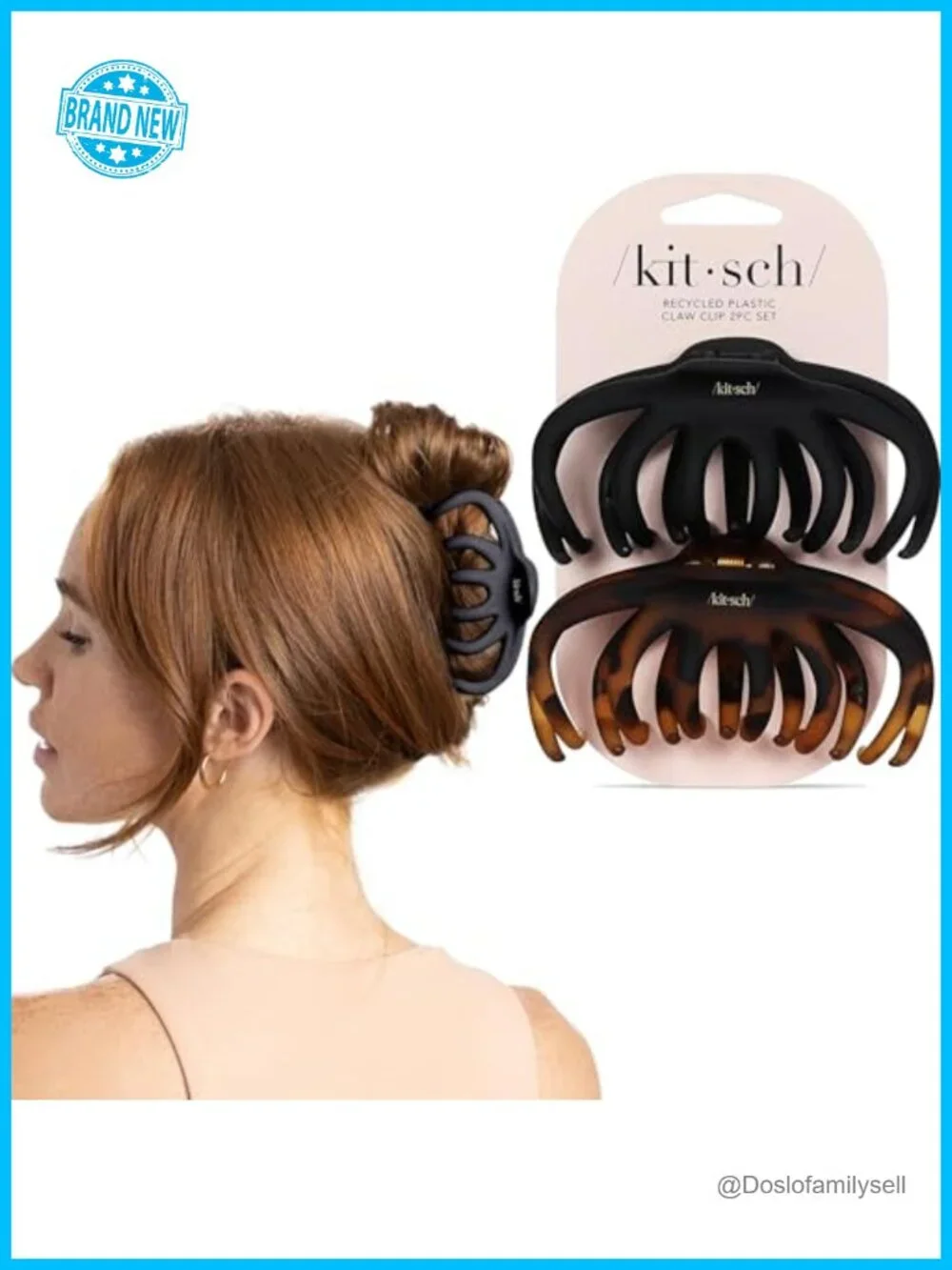 Large Octopus Hair Clips for Thick Hair Durable Recycled Plastic Slip-Free Grip